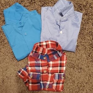 3 pack bundle 18M button-down long-sleeve shirts